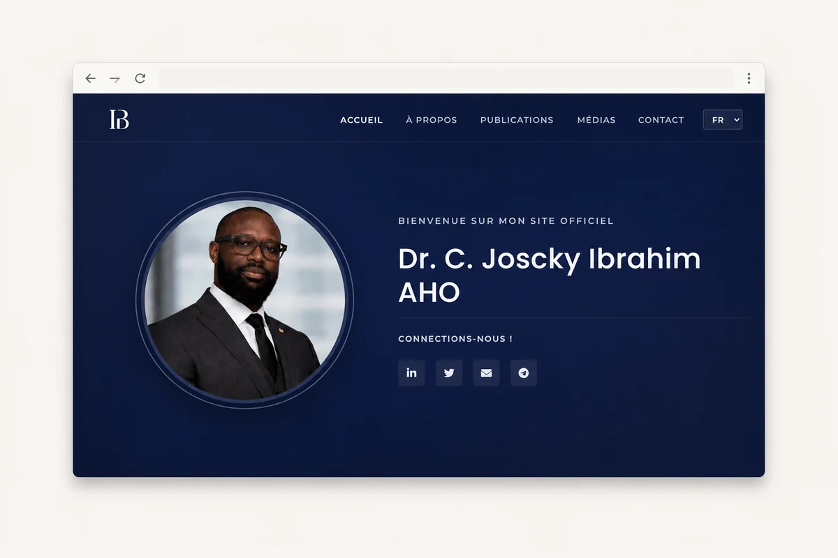 Capture d'écran du site du Dr. C. Joscky Ibrahim AHO