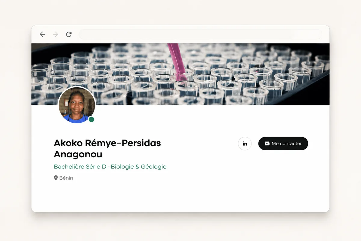 Capture d'écran du site de Persidas Anagonou