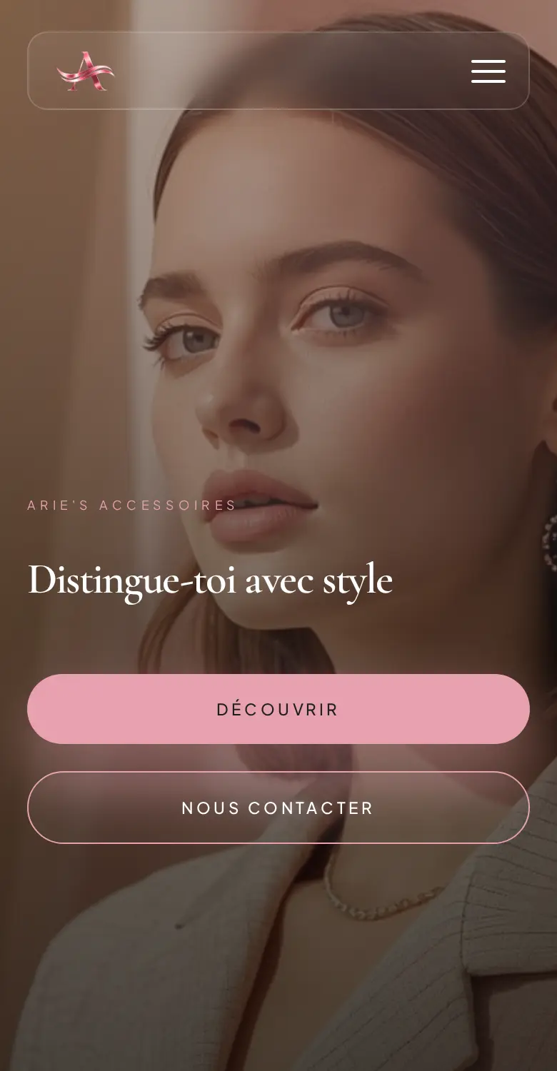Version mobile du hero de la page d'accueil