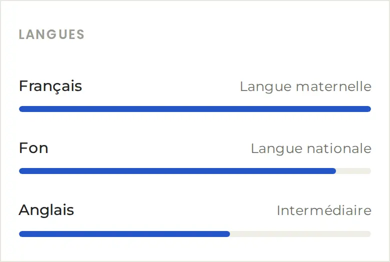 Version mobile de la section Langues