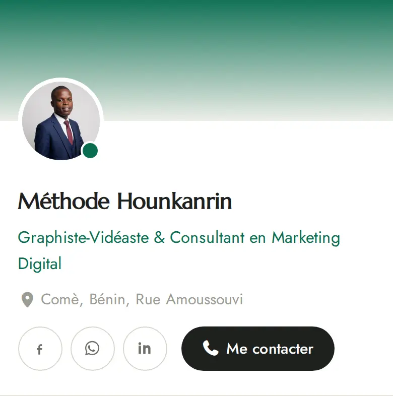 Version mobile de la bannière et de l'identité du profil
